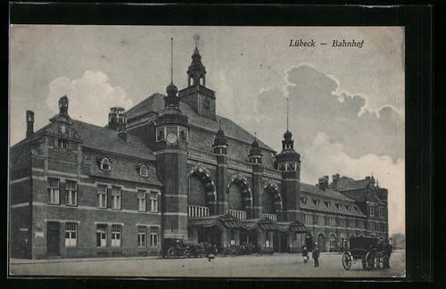 Lübeck gare avec horloge - avec, de