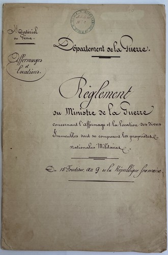 Reglement fructidor an - fructidor,