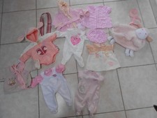 lot 7 vêtements+sac+porte bébé compatible avec poupée antonio juan,baby annabell
