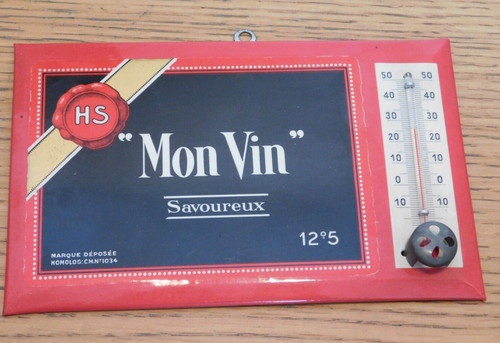 Ancien plaque thermometre - ancien,