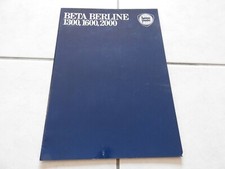 catalogue lancia beta berline 1300 / 1600 / 2000