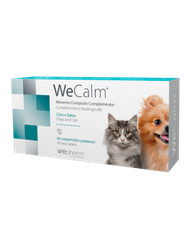 WECALM¹ calmant stress anxiete peur chiens et chat WEPHARM boite de 30 capsules