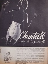 PUBLICITÉ DE PRESSE 1958 CHANTELLE LA GAINE 643 QUI NE REMONTE PAS - ADVERTISING