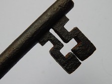Antique French Iron Key  hand forged ,made 19th century (lock door)