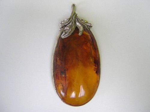 Pendentif nature ambre miel - pendentif,