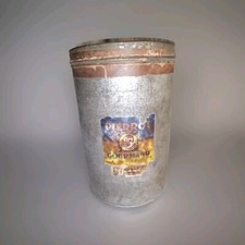 Ancienne grande boîte publicitaire en tôle Pierrot Gourmand vide pour 200 pièces