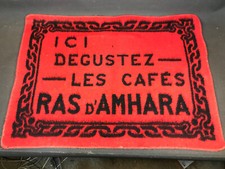 Ancien tapis de cartes de bistrot pub café Ras D'amhara pour belote tarot