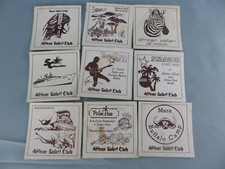 Lot de 9 SOUS BOCK AFRICAN SAFARI CLUB beer mats bierviltje Bierdeckel A44