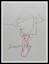 Valerio ADAMI : Sincerely, lithographie originale 1970