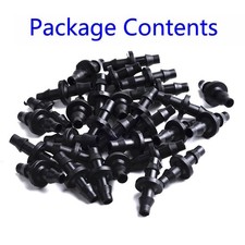 100PCS 2-Way 4/7mm Goutte Irrigation Tuyau Raccord Arrosage 1/4 Barbelé Raccord