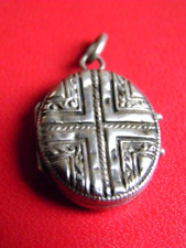 SUPERBE MEDAILLE ANCIENNE POUR RELIQUE OU PHOTO. ARGENT MASSIF/SILVER.