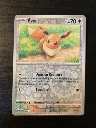 Carte pokémon reverse - pokémon, evoli