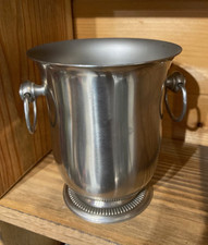 Seau à glaçons ou à glace en inox brossé 18/10, orfévrerie Couzon made in France