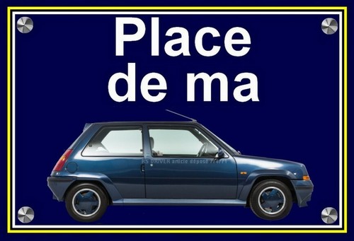 Plaque place ma renault - plaque, "