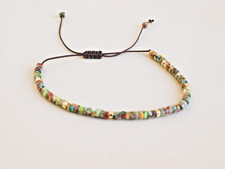 Bracelet en perles heishi, jaspe impérial multicolore, mixte,