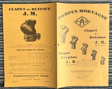 Catalogue Pompes Mortagne Années 1930