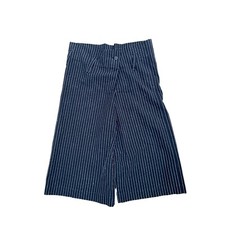 Issey Miyake  Vintage Black Striped Wide 3/4 Pants  Women Size US 34