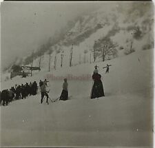 Cauterets Ski Concours Pyrénées France Photo Stereo PL59L5n53 Plaque verre 