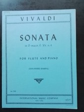 PARTITION - VIVALDI - Sonate en ré maj F. XV n°4 pour flute et piano (RAMPAL)