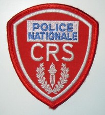 INSIGNE PATCH TISSU - POLICE NATIONALE - C.R.S. - OBSOLETE
