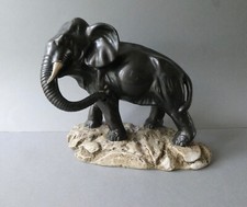 statue, éléphant, en plâtre, années 50, Art Deco