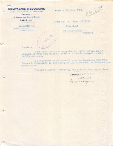 1931 compagnie medocaine - 1931,