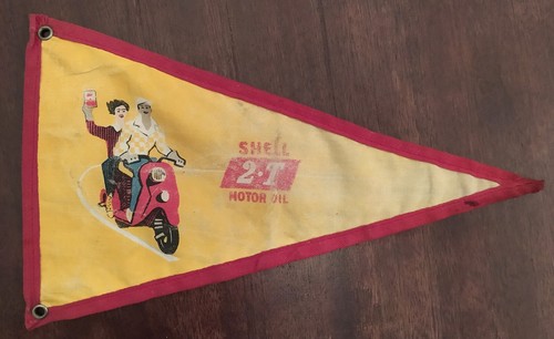 Ancien fanion tissu scooter - ancien,