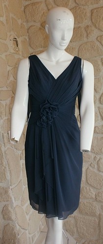 Robe cocktail marine taille