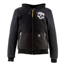 Hoodie Bones Sweat Veste Blouson M Moto CE Helstons Textile Skull Noir Gilet zip