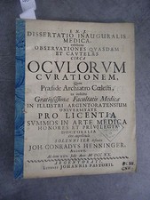 Henninger Oculorum curationem Thèse Monoyer ophtalmologie optique médecine