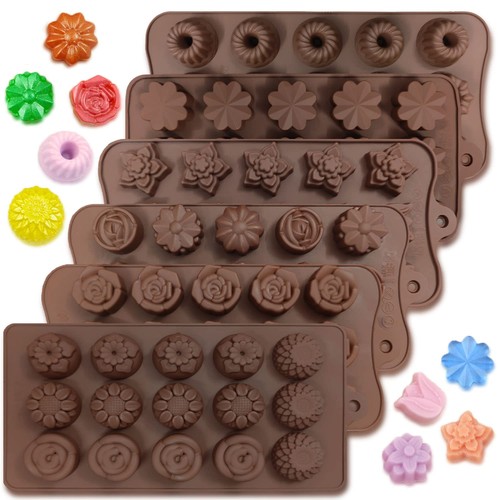 Fleur moules chocolat - fleur,