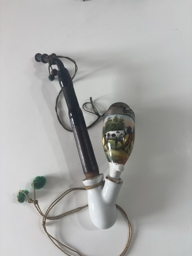 Jolie pipe ancienne porcelaine - pipe,