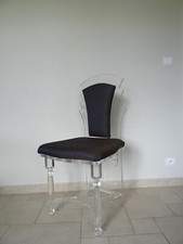 ancien fauteuil chaise trône lucite 1980 sandro petti hollywood regency design