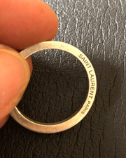 ANNEAU BAGUE YVES ST LAURENT PARIS ARGENT 925 HOMME