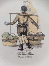 vintage LOT 6 ASSIETTES PORCELAINE VIEUX METIERS ORCHIES MOULINS DES LOUPS NORD