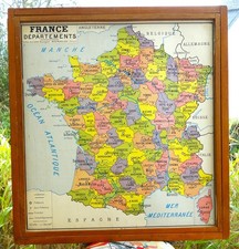 ancienne carte géographie Rossignol  france population départements