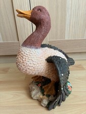Statuette décorative canard en résine - très bon état