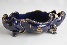 Jardinière faïence bleue