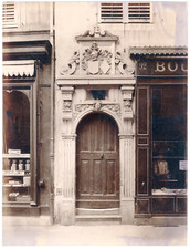 France, Nancy, porte de maison, décoration sculptures, ornements  vintage albume
