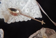 Babys First Spoon in Sterling Silver with Cross