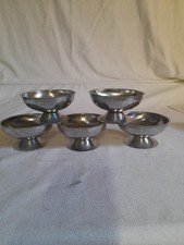Lot De 5 Coupe A Glace Fruits Inox? Dessert Cuisine Argenté