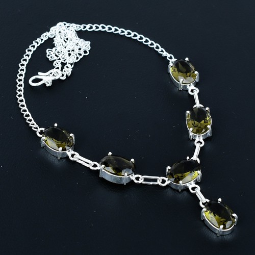 Collier solitaire ovale - , en