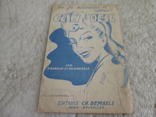 Ancienne partition clin - clin, d'oeil