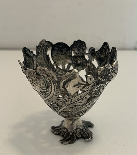 Coquetier ancien décor - coquetier, fleurs