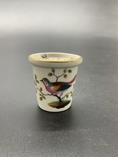 Ancien Porte Aiguille Chapeau Porcelaine Meissen ? Decor Mouche Insect Old 