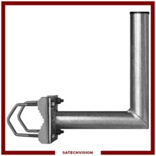 Fixation Balcon et Mât Déport 25 cm Ø 48 mm en Acier Parabole Antenne