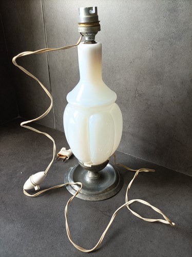 Pied lampe verre opaline - de,