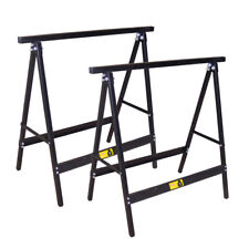 Tréteaux métalliques noir charge 120 kG/U lot de 2 D20090