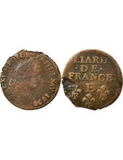 France Louis XIV - Liard au Buste âgé - 1698 E Tours