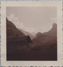 Suisse, Blausee, Chalet, Tirage vintage, ca.1950  Tirage argentique  7x6,5 